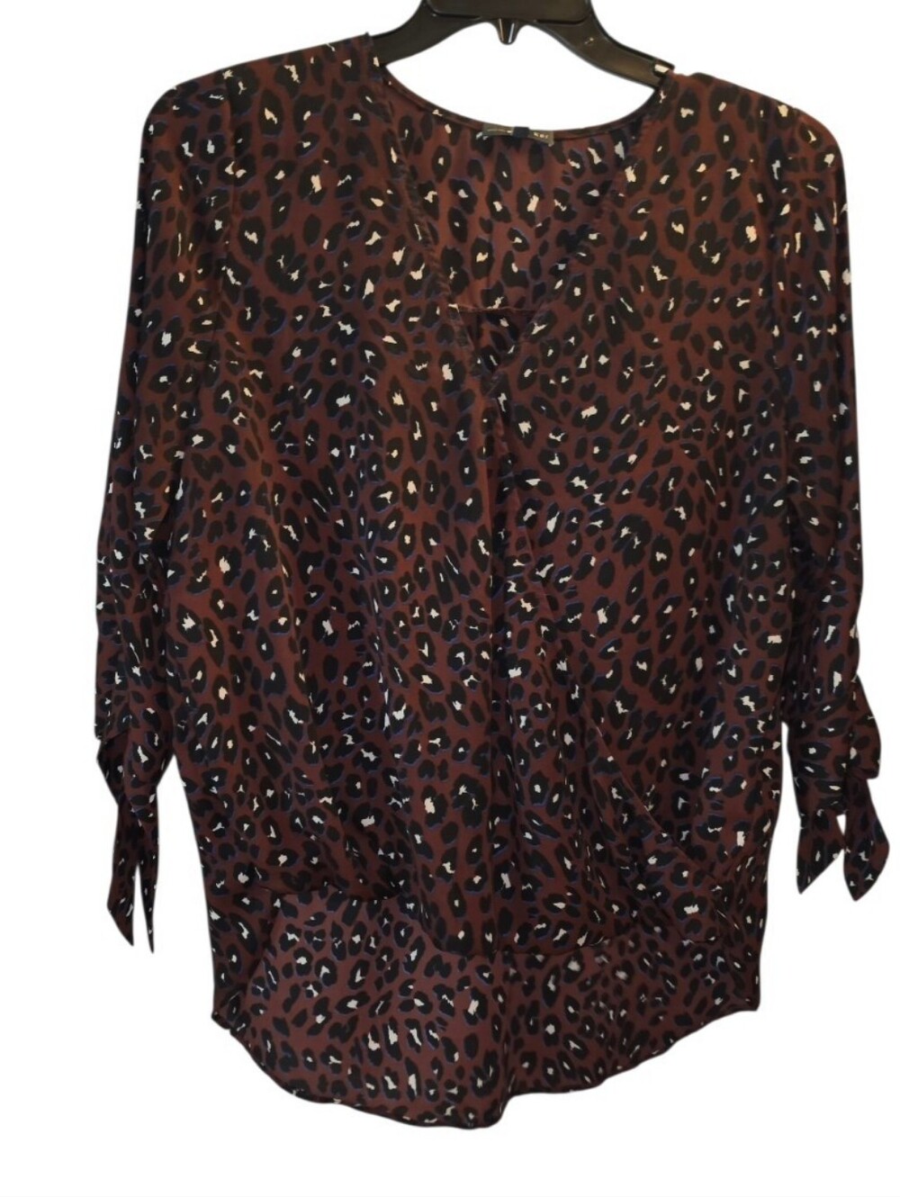 West Kei Animal Print Blouse Size Large - Picture 2 of 6